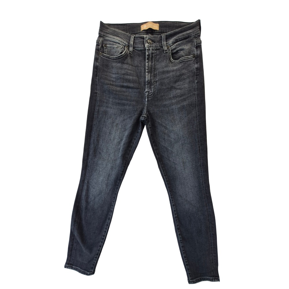 7 For All Mankind Luxe Vintage Skinny Jeans Women's 28 Dark Wash High Rise